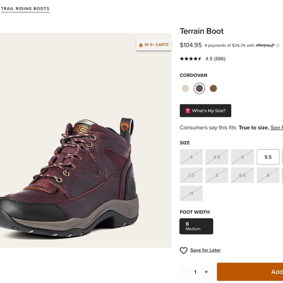 NWT Women's Ariat Terrain Boots: Size 7.5 - Picture 12 of 12